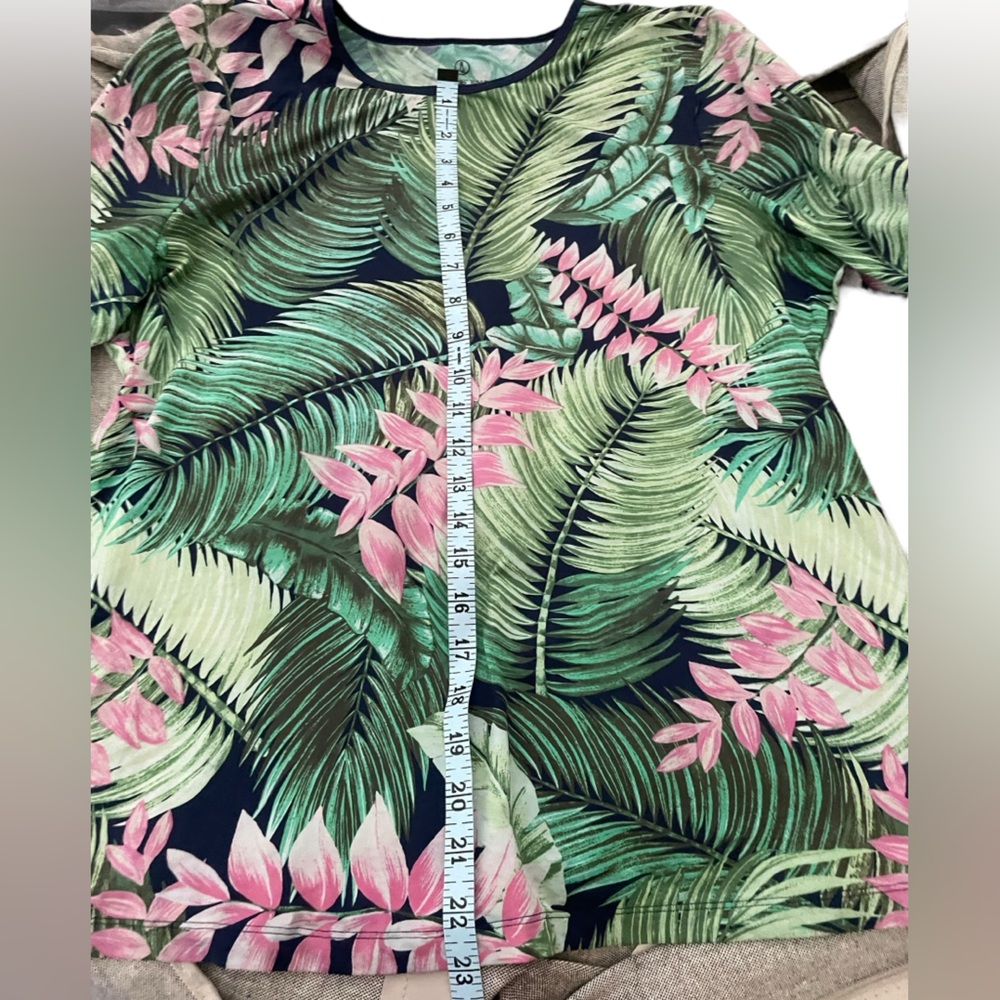 Land’s End Regular Rash Guard Crew Swim Shirt UPF Cover Up long sleeve Large - Picture 4 of 7